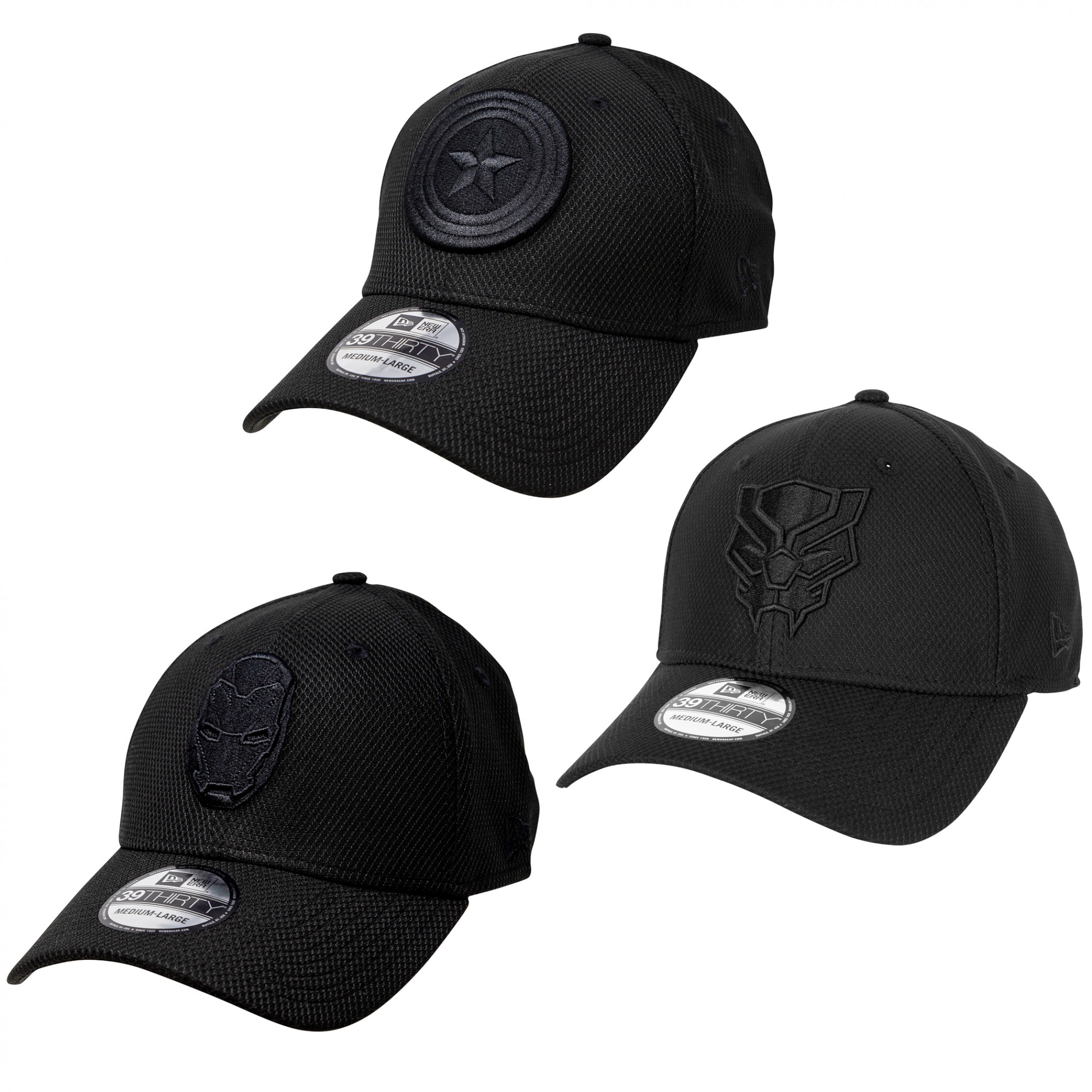 Marvel Avengers Black on Black 3930 Hat Collection by New Era